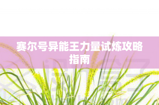 赛尔号异能王力量试炼攻略指南图片