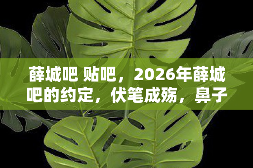 薛城吧 贴吧，2026年薛城吧的约定，伏笔成殇，鼻子一酸谁还在守望？