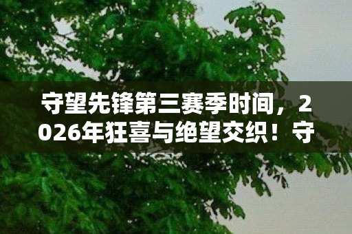 守望先锋第三赛季时间,2026年狂喜与绝望交织!守望先锋第三赛季谁将改写命运? 守望先锋第三赛季时间,2026年狂喜与绝望交织!守望先锋第三赛季谁将改写命运?