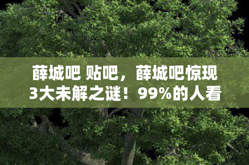 薛城吧 贴吧,薛城吧惊现3大未解之谜!99%的人看完都直呼太震撼! 薛城吧 贴吧,薛城吧惊现3大未解之谜!99%的人看完都直呼太震撼!