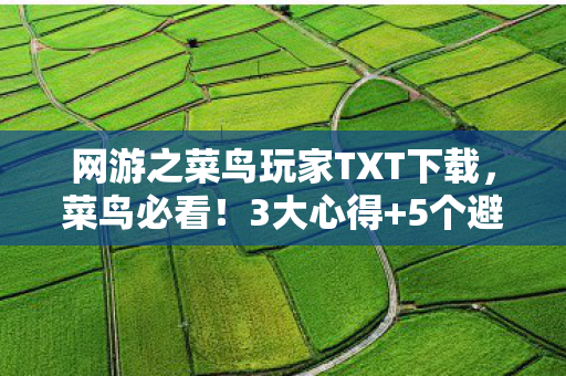 网游之菜鸟玩家TXT下载,菜鸟必看!3大心得+5个避坑指南,助你网游逆袭成大神 网游之菜鸟玩家TXT下载,菜鸟必看!3大心得+5个避坑指南,助你网游逆袭成大神