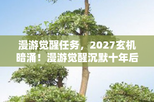 漫游觉醒任务，2027玄机暗涌！漫游觉醒沉默十年后，我为何仍在等一个答案？