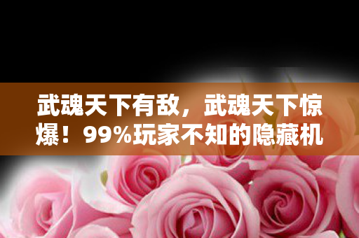 武魂天下有敌,武魂天下惊爆!99%玩家不知的隐藏机制,一夜逆袭成神竟如此简单? 武魂天下有敌,武魂天下惊爆!99%玩家不知的隐藏机制,一夜逆袭成神竟如此简单?