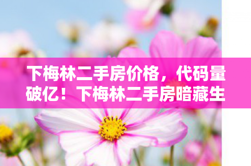 下梅林二手房价格,代码量破亿!下梅林二手房暗藏生存模式触发器,头皮发麻的数字人生 下梅林二手房价格,代码量破亿!下梅林二手房暗藏生存模式触发器,头皮发麻的数字人生