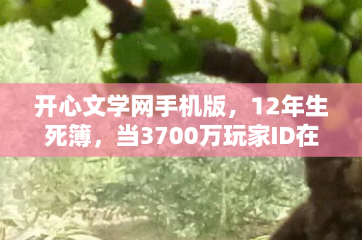 开心文学网手机版,12年生死簿,当3700万玩家ID在服务器里集体验尸,最后一条日志写满泪目 开心文学网手机版,12年生死簿,当3700万玩家ID在服务器里集体验尸,最后一条日志写满泪目