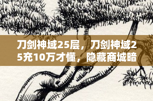 刀剑神域25层，刀剑神域25充10万才懂，隐藏商城暗藏吸血陷阱，这波操作吓掉下巴！