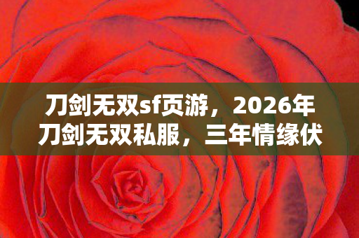 刀剑无双sf页游,2026年刀剑无双私服,三年情缘伏笔终揭晓,鼻子一酸谁在等谁? 刀剑无双sf页游,2026年刀剑无双私服,三年情缘伏笔终揭晓,鼻子一酸谁在等谁?