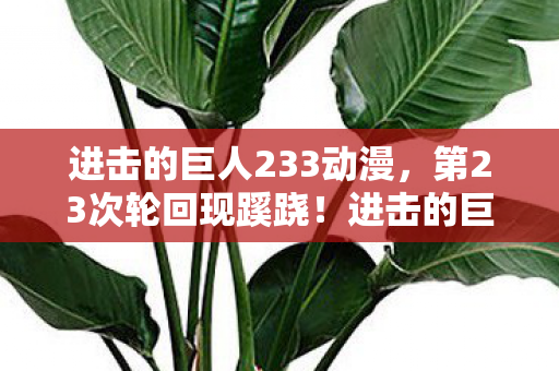 进击的巨人233动漫,第23次轮回现蹊跷!进击的巨人背后真相让人后背发凉 进击的巨人233动漫,第23次轮回现蹊跷!进击的巨人背后真相让人后背发凉
