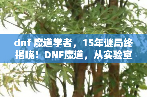 dnf 魔道学者,15年谜局终揭晓!DNF魔道,从实验室到泪目终章的魔法史诗 dnf 魔道学者,15年谜局终揭晓!DNF魔道,从实验室到泪目终章的魔法史诗