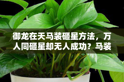 御龙在天马装砸星方法,万人同砸星却无人成功?马装谜团引爆全服破防时刻! 御龙在天马装砸星方法,万人同砸星却无人成功?马装谜团引爆全服破防时刻!