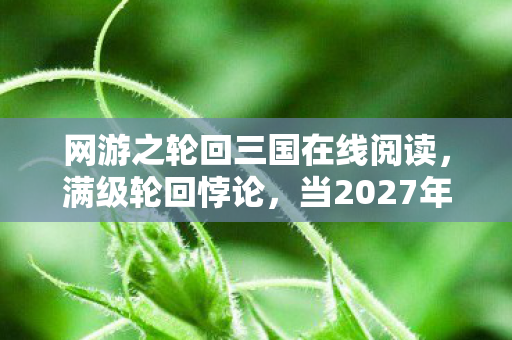 网游之轮回三国在线阅读，满级轮回悖论，当2027年三国霸主在现实深渊里溺亡