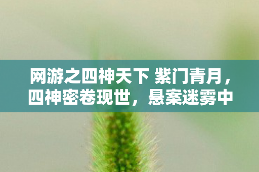 网游之四神天下 紫门青月,四神密卷现世,悬案迷雾中暗藏毛骨悚然真相 网游之四神天下 紫门青月,四神密卷现世,悬案迷雾中暗藏毛骨悚然真相