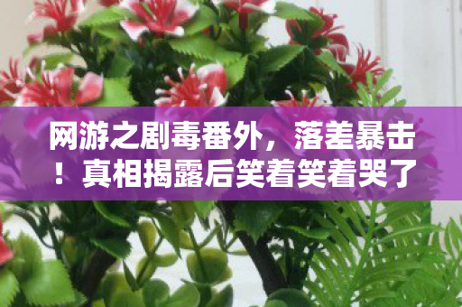 网游之剧毒番外，落差暴击！真相揭露后笑着笑着哭了，这破游戏我竟还在玩