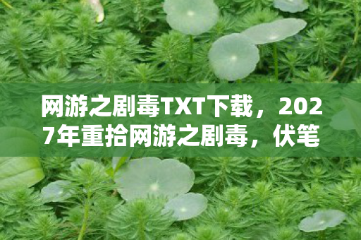 网游之剧毒TXT下载,2027年重拾网游之剧毒,伏笔揭开旧情,鼻子一酸泪满襟 网游之剧毒TXT下载,2027年重拾网游之剧毒,伏笔揭开旧情,鼻子一酸泪满襟