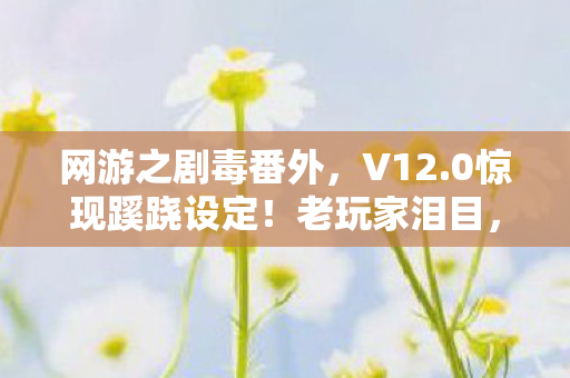 网游之剧毒番外,V12.0惊现蹊跷设定!老玩家泪目,这波情怀杀我认了 网游之剧毒番外,V12.0惊现蹊跷设定!老玩家泪目,这波情怀杀我认了