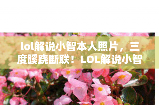 lol解说小智本人照片，三度蹊跷断联！LOL解说小智背后，竟藏着让粉丝后背发凉的真相