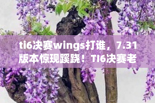ti6决赛wings打谁，7.31版本惊现蹊跷！TI6决赛老粉直呼，这波回忆杀太上头！