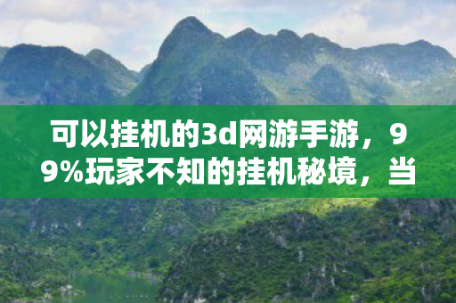 可以挂机的3d网游手游，99%玩家不知的挂机秘境，当996社畜遇见3D网游的温柔陷阱