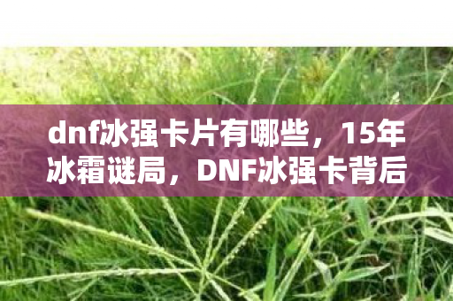 dnf冰强卡片有哪些,15年冰霜谜局,DNF冰强卡背后的史诗级泪目真相 dnf冰强卡片有哪些,15年冰霜谜局,DNF冰强卡背后的史诗级泪目真相