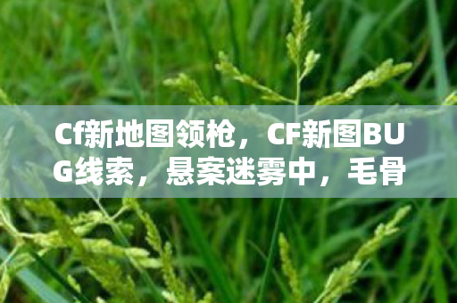 Cf新地图领枪，CF新图BUG线索，悬案迷雾中，毛骨悚然十年困局真相待揭