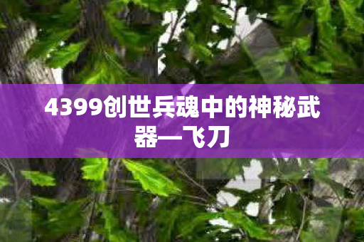 4399创世兵魂中的神秘武器图片