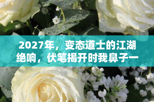 2027年,变态道士的江湖绝响,伏笔揭开时我鼻子一酸 2027年,变态道士的江湖绝响,伏笔揭开时我鼻子一酸