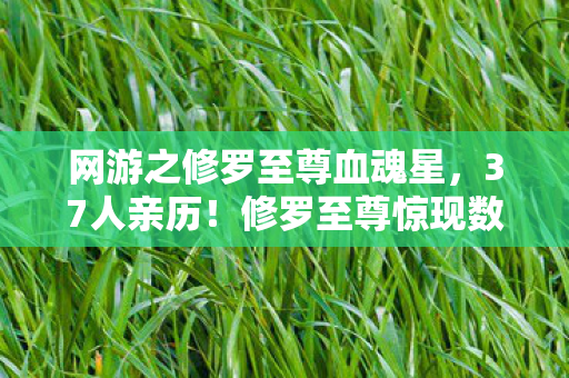 网游之修罗至尊血魂星,37人亲历!修罗至尊惊现数据弑神疑云,老玩家集体绷不住了 网游之修罗至尊血魂星,37人亲历!修罗至尊惊现数据弑神疑云,老玩家集体绷不住了