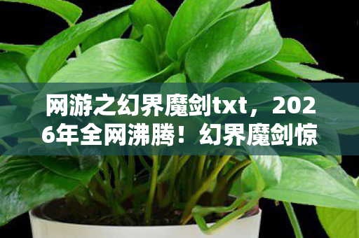 网游之幻界魔剑txt，2026年全网沸腾！幻界魔剑惊现逆天设定，玩家集体失控？