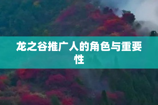 龙之谷推广人的角色与重要性图片