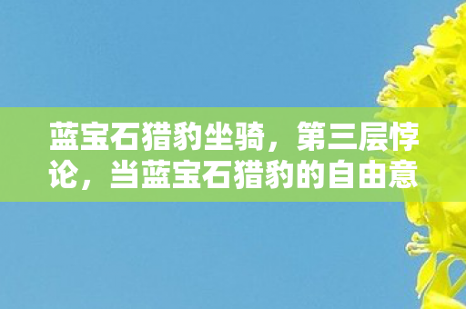 蓝宝石猎豹坐骑,第三层悖论,当蓝宝石猎豹的自由意志撞碎命运齿轮 蓝宝石猎豹坐骑,第三层悖论,当蓝宝石猎豹的自由意志撞碎命运齿轮