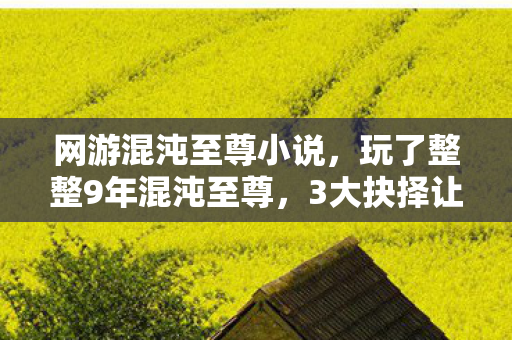 网游混沌至尊小说,玩了整整9年混沌至尊,3大抉择让我陷入无尽纠结! 网游混沌至尊小说,玩了整整9年混沌至尊,3大抉择让我陷入无尽纠结!
