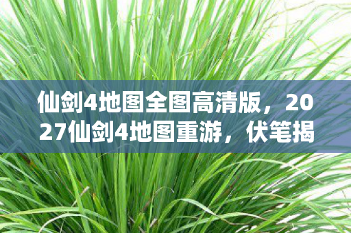 仙剑4地图全图高清版，2027仙剑4地图重游，伏笔揭开时，鼻子一酸忆往昔情缘