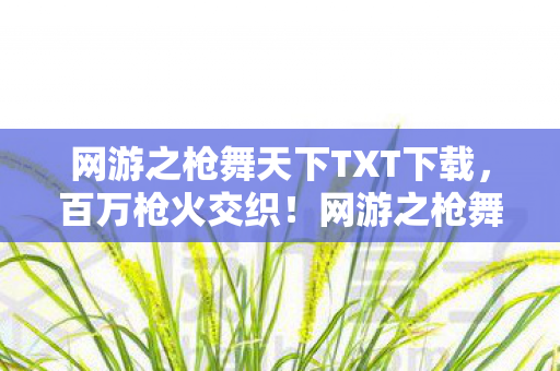 网游之枪舞天下TXT下载,百万枪火交织!网游之枪舞天下背后藏着多少玩家未知的狂想? 网游之枪舞天下TXT下载,百万枪火交织!网游之枪舞天下背后藏着多少玩家未知的狂想?