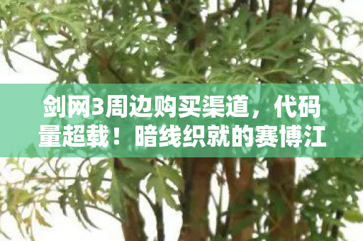 剑网3周边购买渠道，代码量超载！暗线织就的赛博江湖，头皮发麻的虚拟觉醒