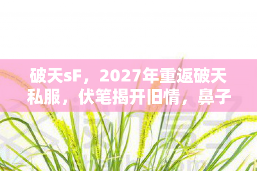 破天sF,2027年重返破天私服,伏笔揭开旧情,鼻子一酸忆往昔 破天sF,2027年重返破天私服,伏笔揭开旧情,鼻子一酸忆往昔