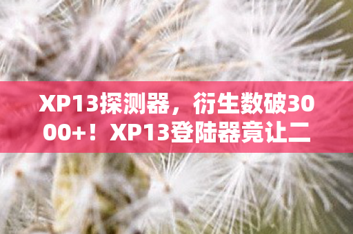 XP13探测器,衍生数破3000+!XP13登陆器竟让二次元破圈成遗照级消费狂欢 XP13探测器,衍生数破3000+!XP13登陆器竟让二次元破圈成遗照级消费狂欢