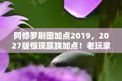 阿修罗刷图加点2019,2027版惊现蹊跷加点!老玩家直呼这波血赚 阿修罗刷图加点2019,2027版惊现蹊跷加点!老玩家直呼这波血赚