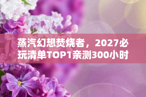 蒸汽幻想焚烧者,2027必玩清单TOP1亲测300小时揭秘,蒸汽朋克开放世界如何颠覆你的游戏认知? 蒸汽幻想焚烧者,2027必玩清单TOP1亲测300小时揭秘,蒸汽朋克开放世界如何颠覆你的游戏认知?