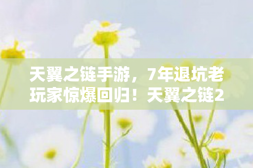 天翼之链手游,7年退坑老玩家惊爆回归!天翼之链2027竟藏着这致命反转? 天翼之链手游,7年退坑老玩家惊爆回归!天翼之链2027竟藏着这致命反转?