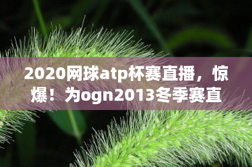 2020网球atp杯赛直播,惊爆!为ogn2013冬季赛直播豪掷80万,离婚协议成最终战利品! 2020网球atp杯赛直播,惊爆!为ogn2013冬季赛直播豪掷80万,离婚协议成最终战利品!