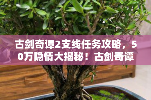 古剑奇谭2支线任务攻略,50万隐情大揭秘!古剑奇谭2支线竟藏惊天秘密,吓一跳! 古剑奇谭2支线任务攻略,50万隐情大揭秘!古剑奇谭2支线竟藏惊天秘密,吓一跳!