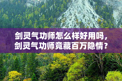 剑灵气功师怎么样好用吗，剑灵气功师竟藏百万隐情？砍玩法内幕曝光，真让人吓一跳！