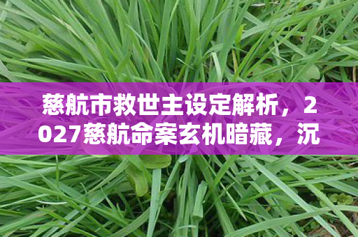 慈航市救世主设定解析，2027慈航命案玄机暗藏，沉默真相下我究竟为何而战？