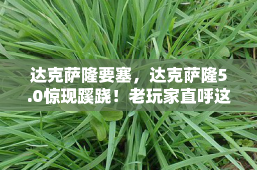 达克萨隆要塞,达克萨隆5.0惊现蹊跷!老玩家直呼这波血赚 达克萨隆要塞,达克萨隆5.0惊现蹊跷!老玩家直呼这波血赚