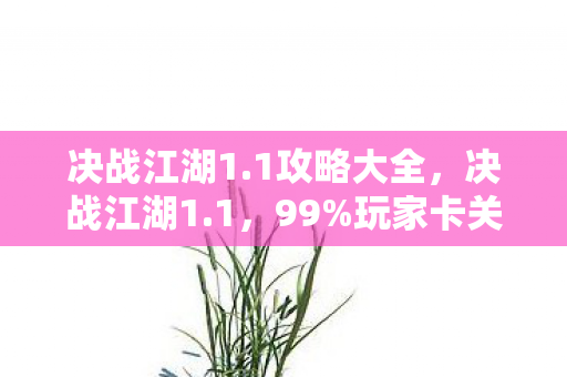 决战江湖1.1攻略大全,决战江湖1.1,99%玩家卡关的隐藏副本,通关竟能触发神级彩蛋? 决战江湖1.1攻略大全,决战江湖1.1,99%玩家卡关的隐藏副本,通关竟能触发神级彩蛋?