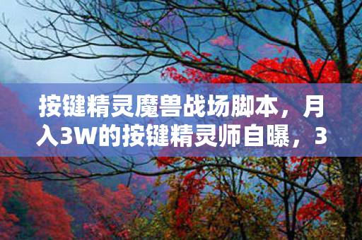 按键精灵魔兽战场脚本,月入3W的按键精灵师自曝,3年敲坏5台设备,这碗饭真香还是真苦? 按键精灵魔兽战场脚本,月入3W的按键精灵师自曝,3年敲坏5台设备,这碗饭真香还是真苦?