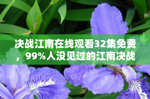 决战江南在线观看32集免费,99%人没见过的江南决战!3大震撼场景颠覆你的想象! 决战江南在线观看32集免费,99%人没见过的江南决战!3大震撼场景颠覆你的想象!