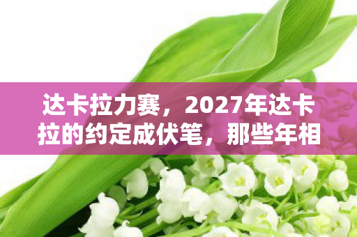 达卡拉力赛,2027年达卡拉的约定成伏笔,那些年相伴,如今想起鼻子一酸 达卡拉力赛,2027年达卡拉的约定成伏笔,那些年相伴,如今想起鼻子一酸
