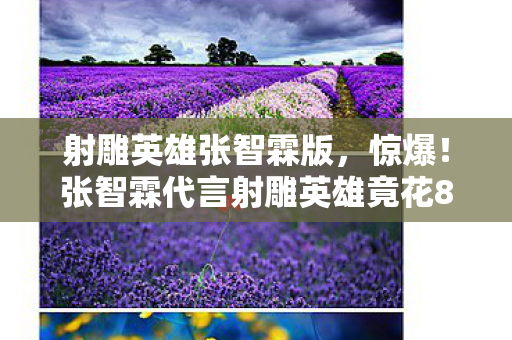 射雕英雄张智霖版，惊爆！张智霖代言射雕英雄竟花8000万？背后隐情让人吓一跳！