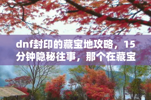 dnf封印的藏宝地攻略,15分钟隐秘往事,那个在藏宝地哽咽的通宵少年 dnf封印的藏宝地攻略,15分钟隐秘往事,那个在藏宝地哽咽的通宵少年